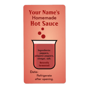 Beaker Personalized Hot Sauce Labels Template