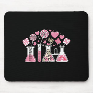 Beaker Test Tube Heart Laboratory Valentines Mouse Pad