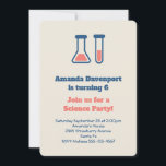 Beaker & Test Tube Science Themed Birthday Invitation<br><div class="desc">Birthday invitation with a cute drawing of a test tube and beaker. Perfect for science lovers.</div>