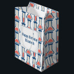 Beaker & Test Tube Science Themed Birthday Medium Gift Bag<br><div class="desc">Gift bag with a cute drawing of a test tube and beaker. Perfect for science types.</div>