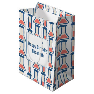 Beaker & Test Tube Science Themed Birthday Medium Gift Bag