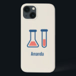 Beaker & Test Tube Science Themed iPhone 13 Case<br><div class="desc">A phone case with a cute drawing of a test tube and beaker. Perfect for science types.</div>