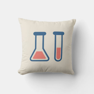 Beaker & Test Tube Science Themed Cushion