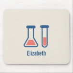 Beaker & Test Tube Science Themed Mouse Pad<br><div class="desc">A mouse pad with a cute drawing of a test tube and beaker. Perfect for science types.</div>