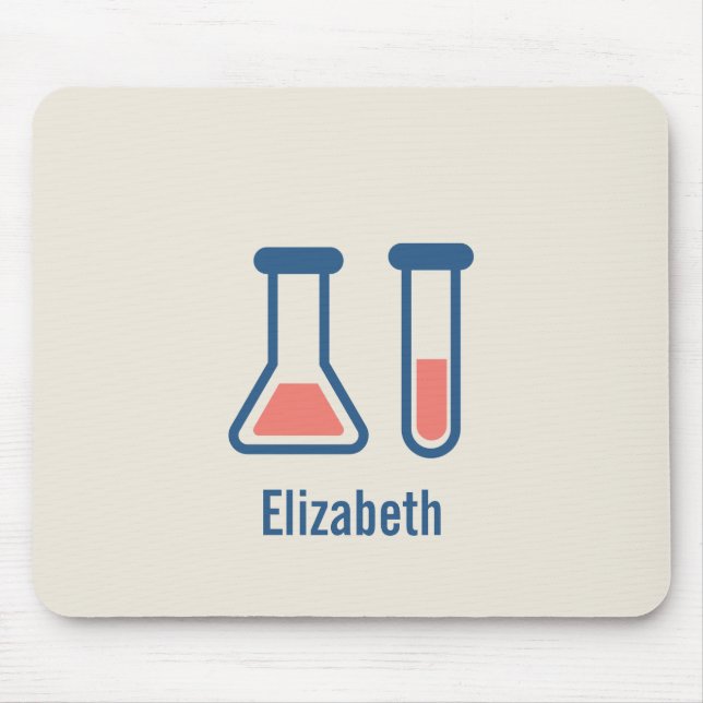 Beaker & Test Tube Science Themed Mouse Pad (Front)