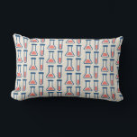 Beaker & Test Tube Science Themed Pattern Lumbar Cushion<br><div class="desc">Pillow with a cute drawing of a test tube and beaker. Perfect for science types.</div>