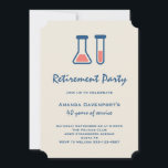 Beaker & Test Tube Science Themed Retirement Invitation<br><div class="desc">Retirement party invitation with a cute drawing of a test tube and beaker. Perfect for science themed events.</div>