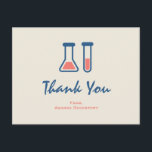 Beaker & Test Tube Science Themed Thank You Postcard<br><div class="desc">Thank you postcard with a cute drawing of a test tube and beaker. Perfect for science lovers.</div>