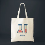 Beaker & Test Tube Science Themed Tote Bag<br><div class="desc">A tote bag with a cute drawing of a test tube and beaker. Perfect for science types.</div>