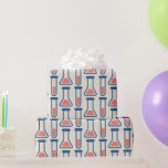 Beaker & Test Tube Science Themed Wrapping Paper<br><div class="desc">Wrapping paper sheets with a cute drawing of a test tube and beaker. Perfect for science types.</div>