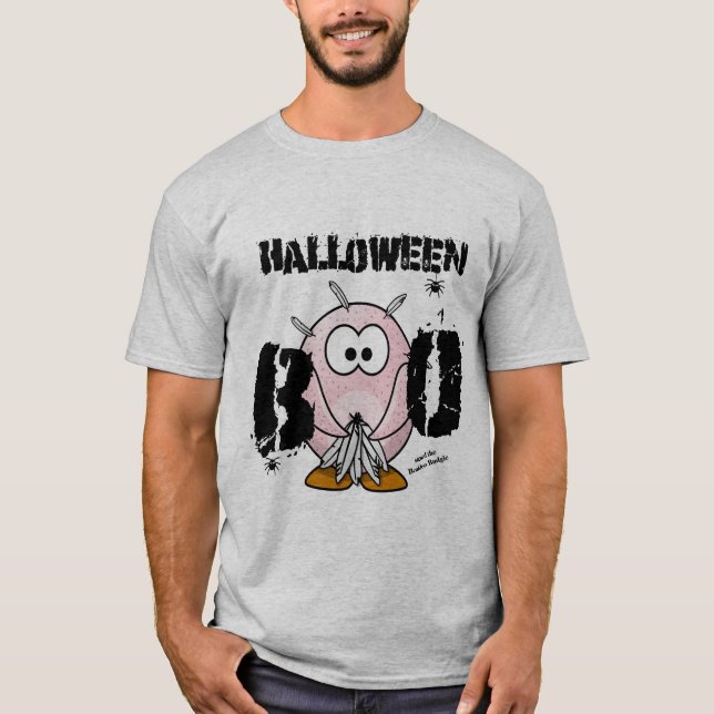Beakless Budgie  Halloween BOO T-Shirt (Front)