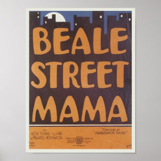 Beale Street Mama Vintage Songbook Cover Poster