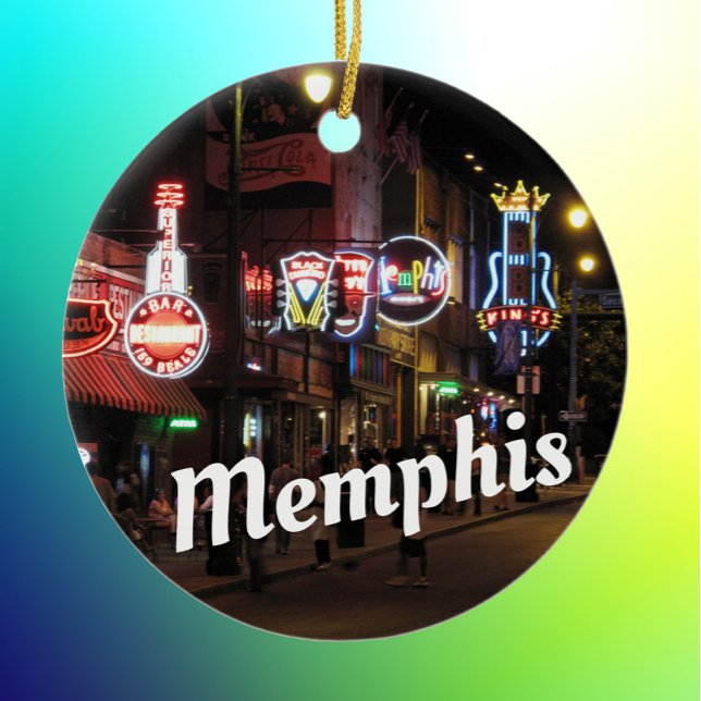 Beale Street, Memphis, Tennessee Ceramic Tree Decoration (Creator Uploaded)
