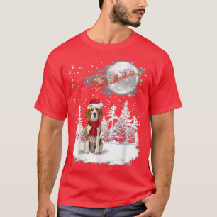 Bealge On Snow Christmas Moon Lighting Santa Hat  T-Shirt