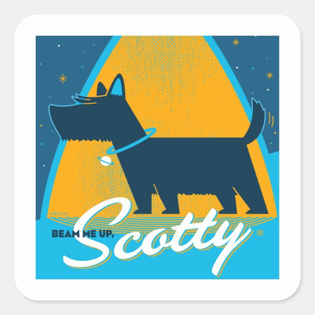 Beam Me Up Scotty Square Sticker (Front)