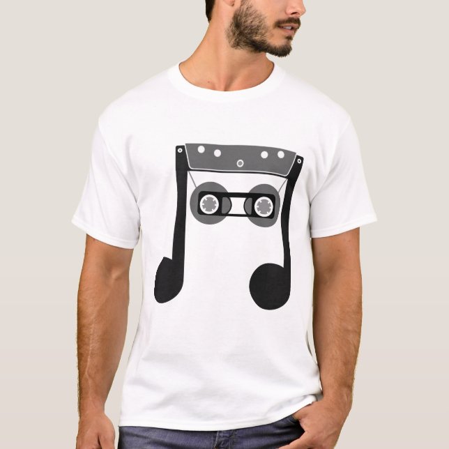 Beam Notes Beamed Eighth Music Cassette classic T-Shirt (Front)