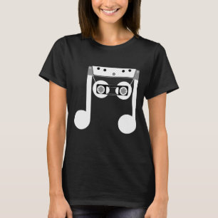 Beam Notes Beamed Eighth Music Cassette Design T-Shirt