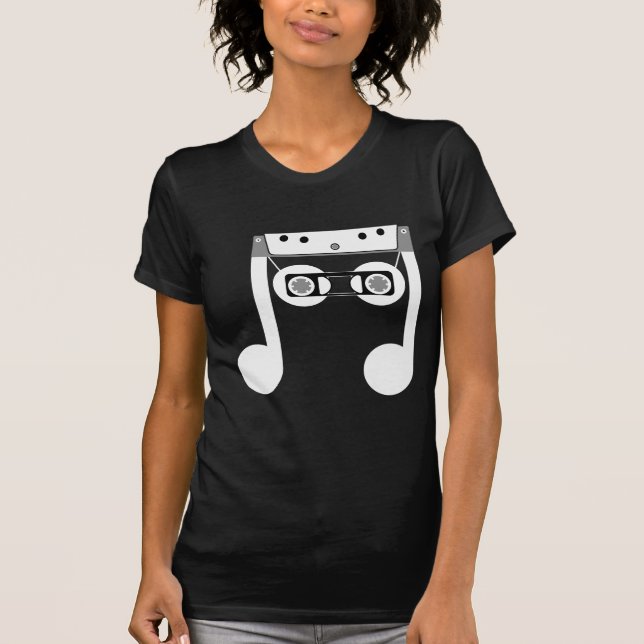 Beam Notes Eighth Classic Music Cassette Design T-Shirt (Front)