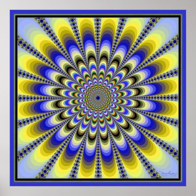 Beaming Pulsating Yellow Flower Poster (Front)