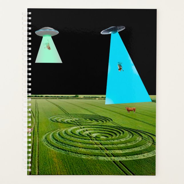 Beaming Up The Beef Spiral Notebook Planner (Front)