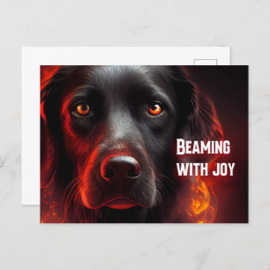 Beaming with joy postcard