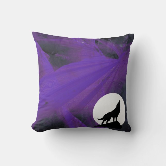 Beaming Wolf Howl Cushion (Front)