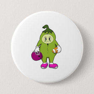 Bean at Football Sports 7.5 Cm Round Badge