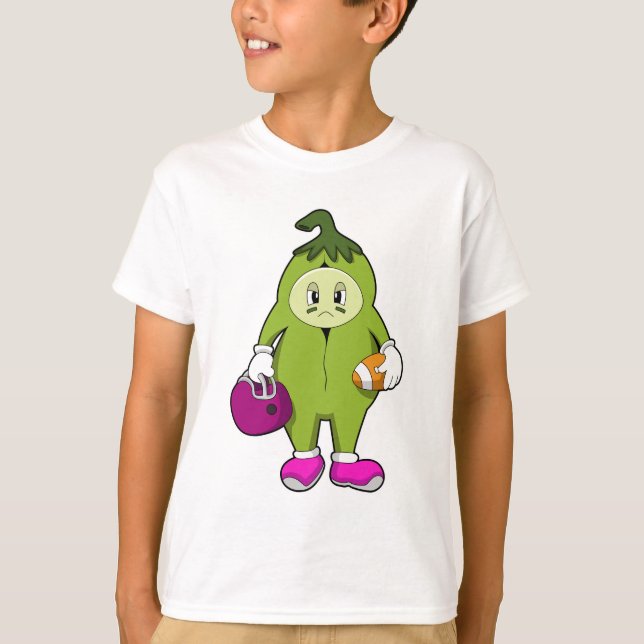 Bean at Football Sports T-Shirt (Front)