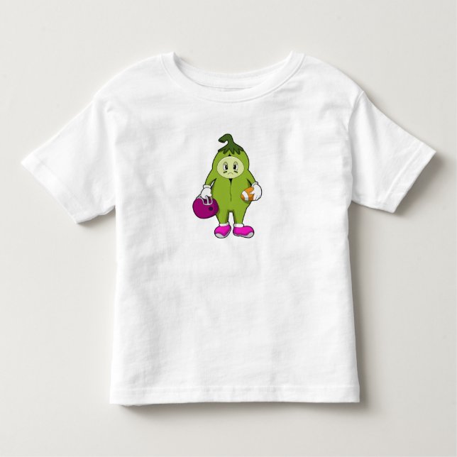 Bean at Football Sports Toddler T-Shirt (Front)