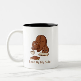Bean By My Side coffee bean family Father’s Day Two-Tone Coffee Mug