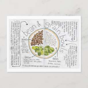 Bean Grain Bowls recipe postcard