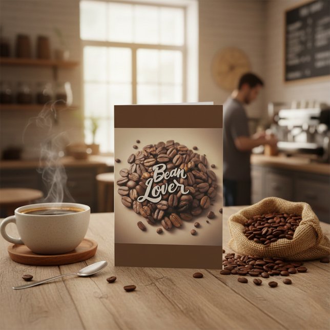 Bean Lover Coffee Beans Aesthetic Card (Creator Uploaded)