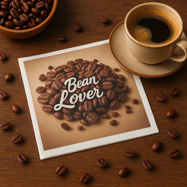 Bean Lover Coffee Beans Aesthetic Napkin (Creator Uploaded)