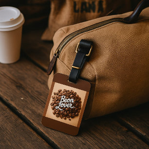 Bean Lover Coffee Beans Luggage Tag