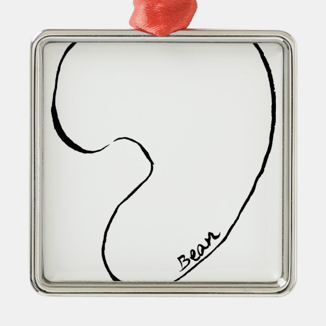 Bean Metal Tree Decoration (Front)