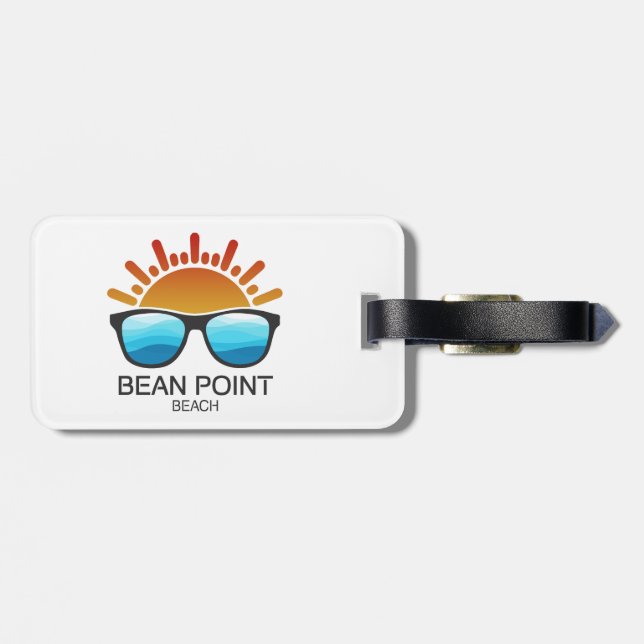 Bean Point Beach Florida Sunglasses Luggage Tag (Back Horizontal)