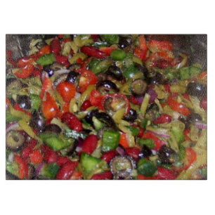 Bean Salad Photography Food Vegetables Cutting Board