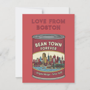 Bean Town Forever Boston Postcard