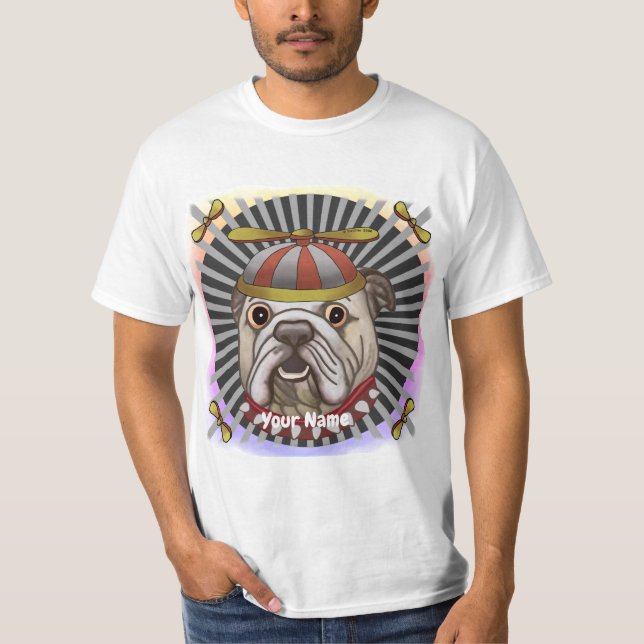 Beanie Bulldog  T-Shirt (Front)