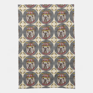 Beanie Bulldog Tea Towel