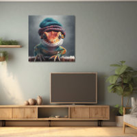 Beanie Bunch Gecko Winter Hat Poster