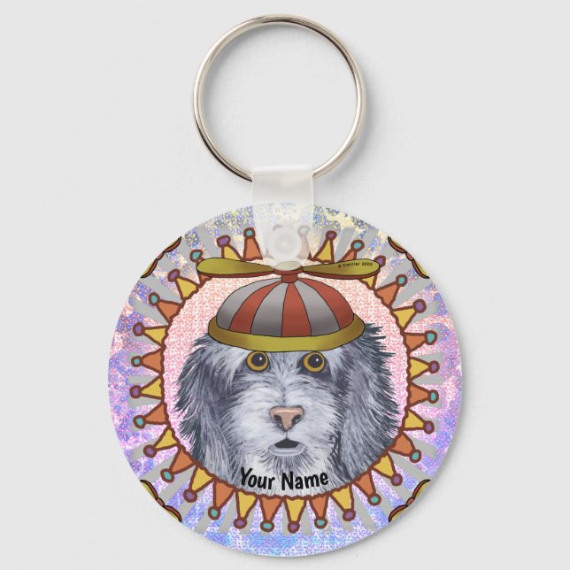 Beanie Sheep Dog keychain (Front)
