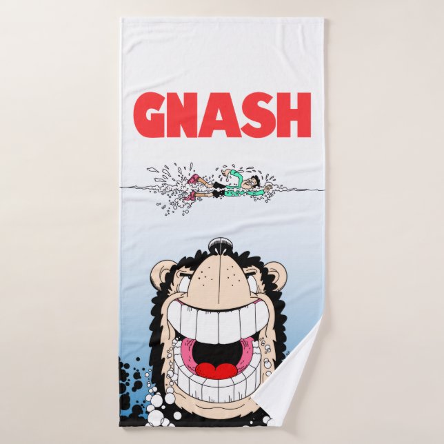Beano Gnasher “Jaws” parody bath towel 🛁 (Bath Towel)