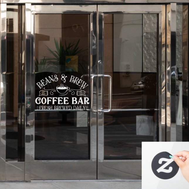 Beans & Brew Coffee Bar Business (Office Door)