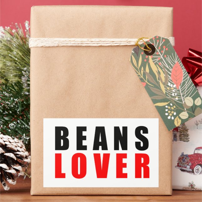Beans lover, I love beans Rectangular Sticker (Holiday)