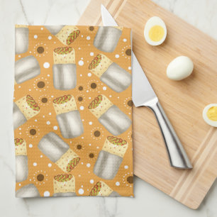 Beans,Meat,Vegetables And Cheese Burrito Tea Towel