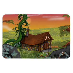 Beanstalk Cottage Cartoon Magnet