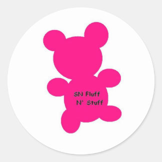 bear3 classic round sticker
