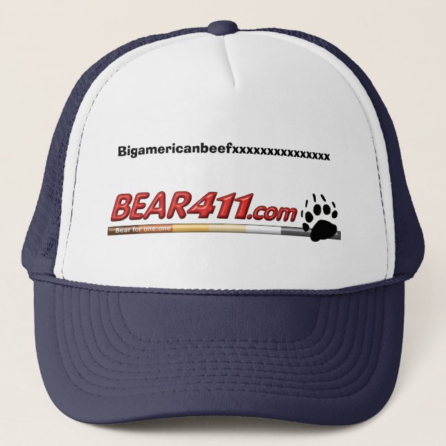 BEAR411 Customised TRUCKER Hat (Front)