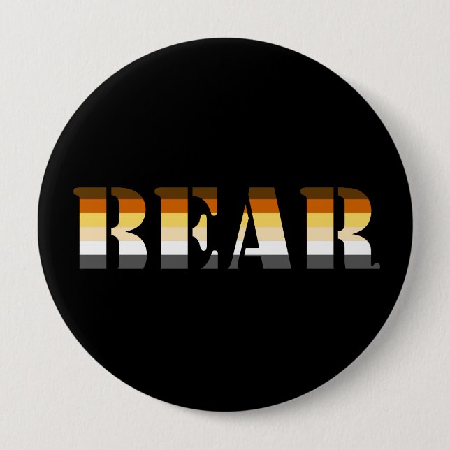 BEAR 10 CM ROUND BADGE (Front)